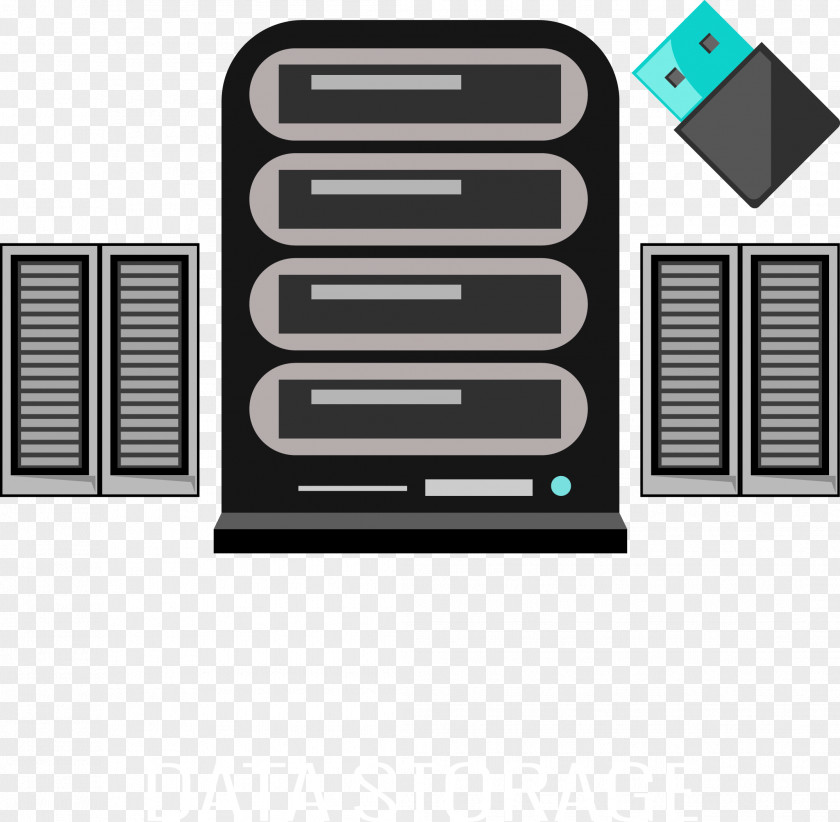 Vector Hand-painted Server Database MySQL Computer File PNG