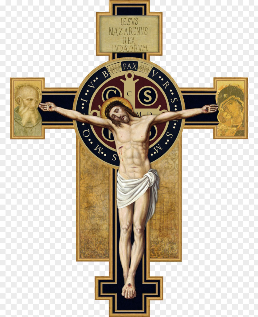Crucifixion Order Of Saint Benedict Rule Crucifix Medal Christian Cross PNG