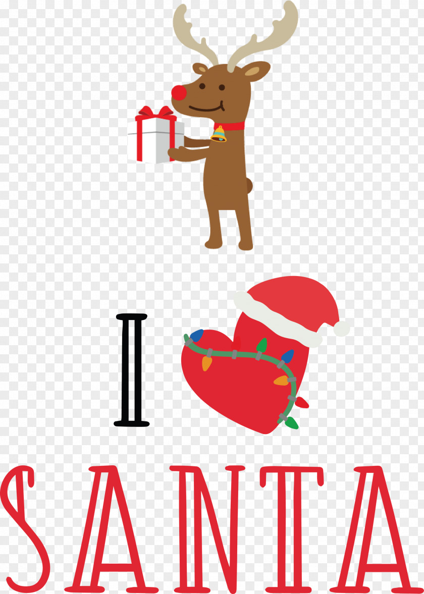 I Love Santa Christmas PNG