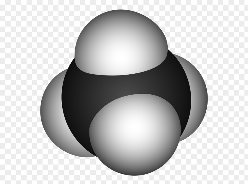 Methane Molecule Covalent Bond Space-filling Model Chemical PNG
