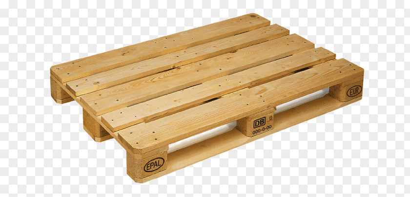 Wood EUR-pallet Transport Intermodal Container PNG