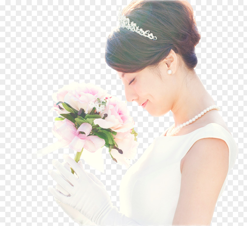 Bride Floral Design Headpiece Cut Flowers Wedding PNG
