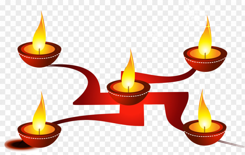 Realistic Vector Image Candle Flame Diwali Happiness Diya Hinduism Greeting & Note Cards PNG