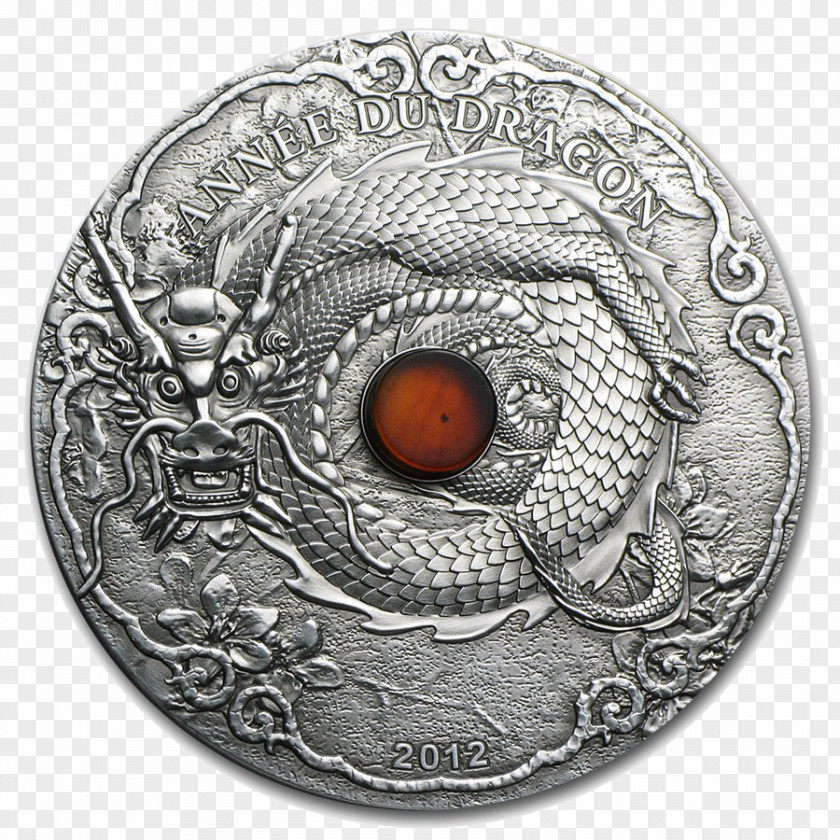 Year Of The Dragon Silver Coin Gold Centenario PNG