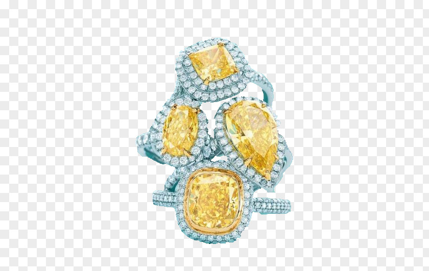 Yellow Diamond Jewelry Advertising Tiffany & Co. Jewellery Ring PNG