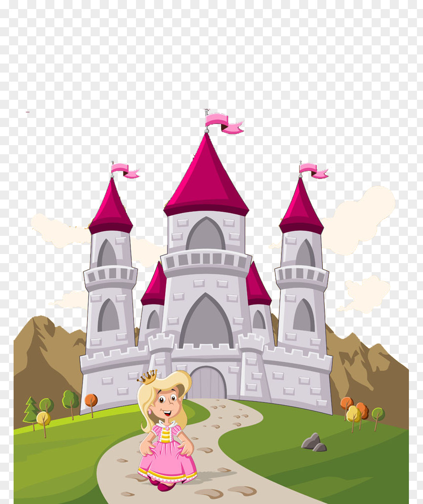 Castle And Princess Cartoon Royalty-free PNG