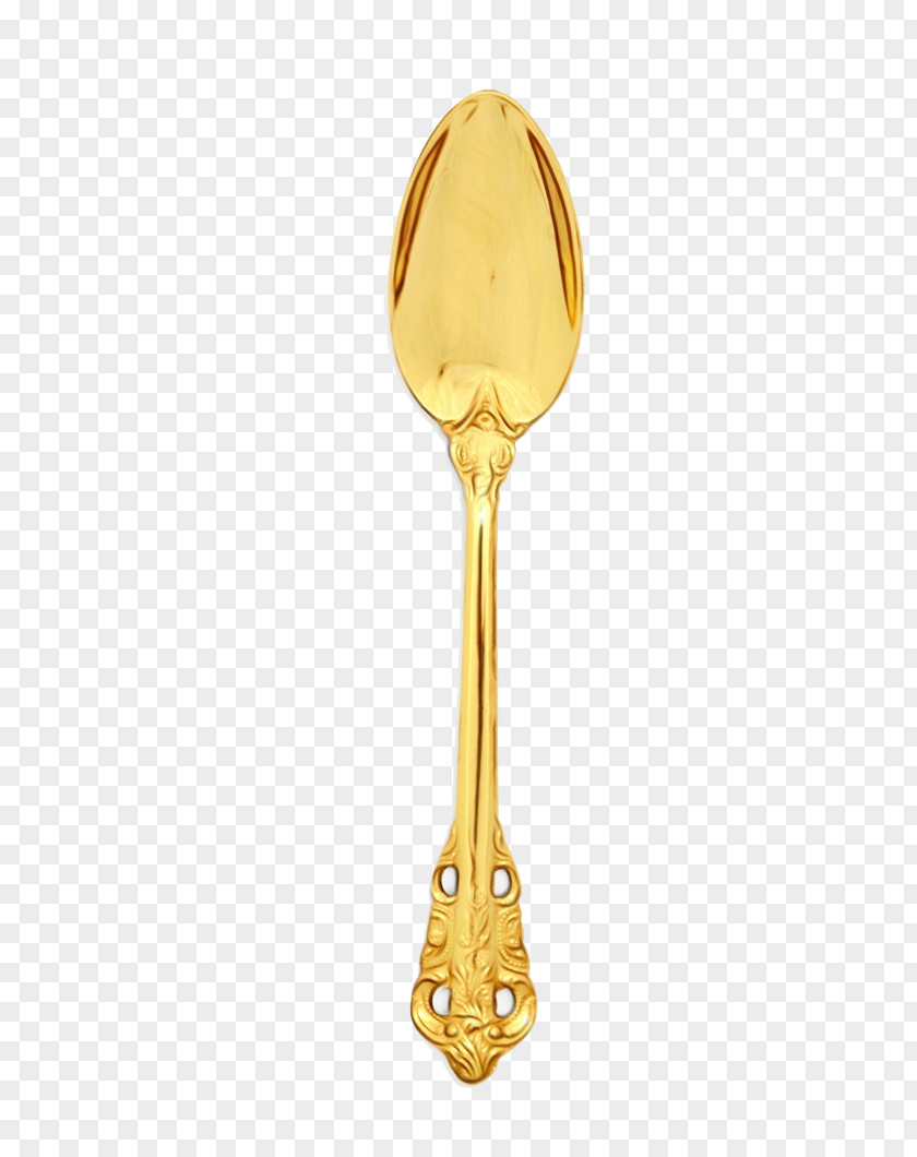 Kitchen Utensil Tableware Spoon Cutlery Brass Metal PNG