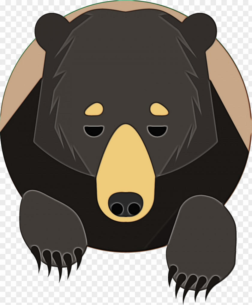 Terrestrial Animal Snout Bear Brown Cartoon American Black Sun PNG