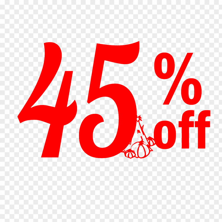 Thanksgiving Sale 45% Off Discount Tag. PNG