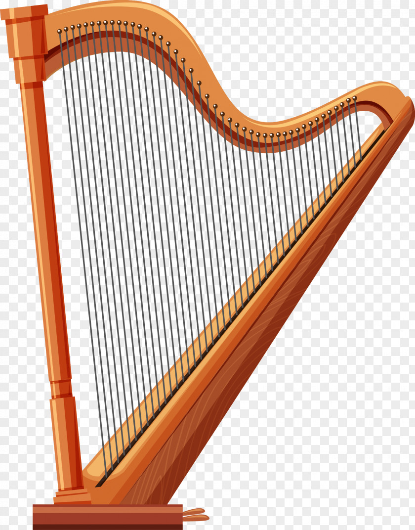Vector Hand-painted Harp Royalty-free Drawing Illustration PNG