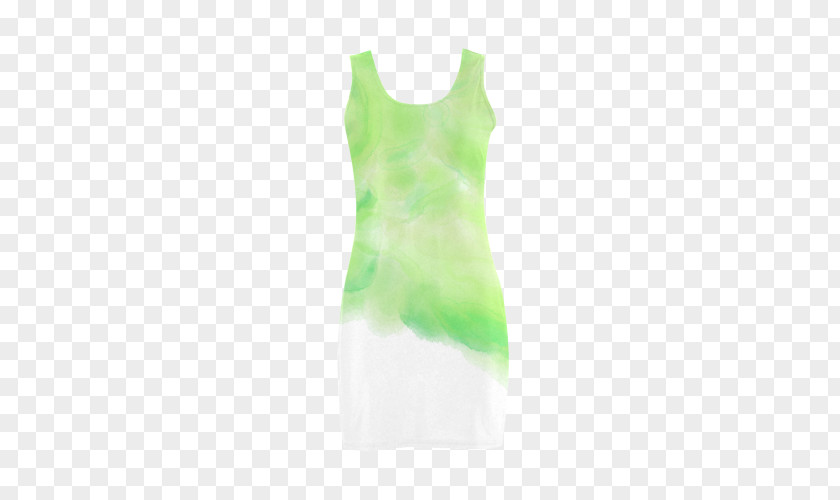 Green Abstract Clothing Dress Sleeveless Shirt Neck PNG