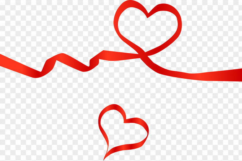 Heart-shaped Ribbon Red Week Logo PNG