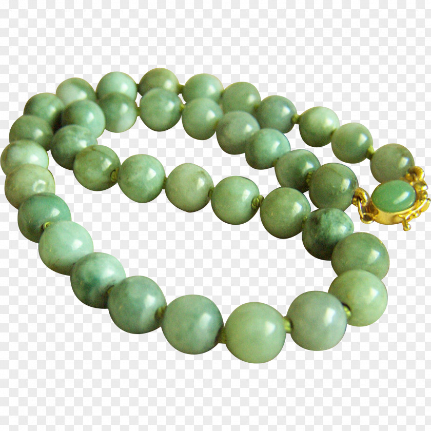 Necklace Jadeite Natural Light Turquoise Bead PNG