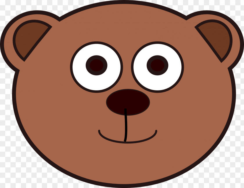 Cartoon Bear Snout Whiskers Nose Carnivora PNG