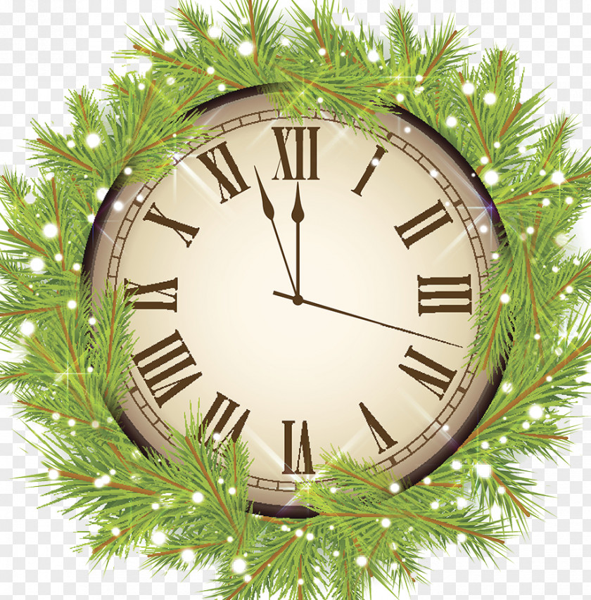Christmas Clock New Year Icon PNG