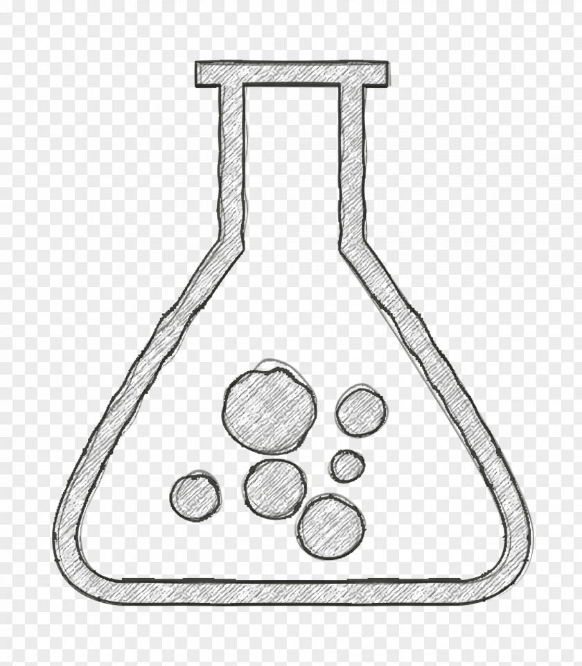 Line Art Laboratory Flask Test Icon PNG