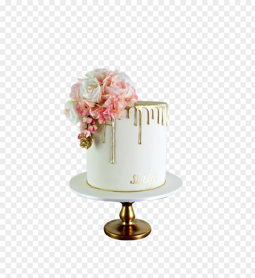Rose Cake Wedding Birthday Cream Dripping PNG