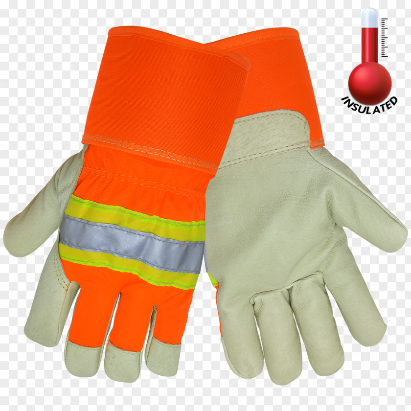 Safety Work Glove High-visibility Clothing Personal Protective Equipment Retroreflective Sheeting Leather PNG