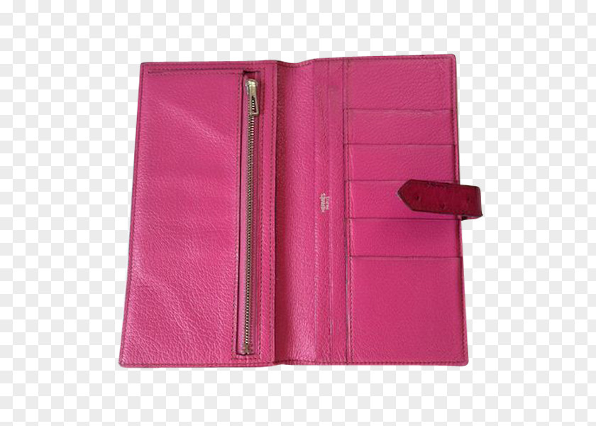 Wallet Coin Purse Leather Pink M PNG