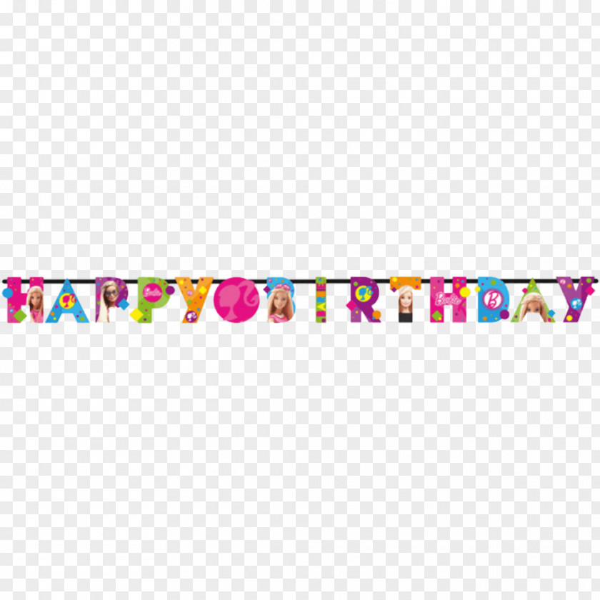 Babie Banner Barbie Letterslinger Sparkle 1,8 Meter Party Birthday Font PNG