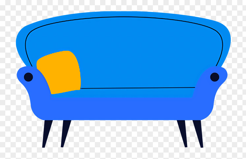 Chair Furniture Cartoon Cobalt Blue / M PNG