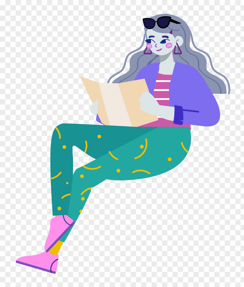 Sitting Girl Lady PNG