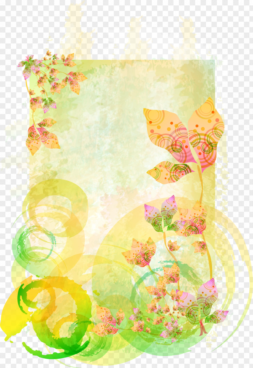Vector Watercolor Floral Background Painting Flowers Creative Watercolor: PNG