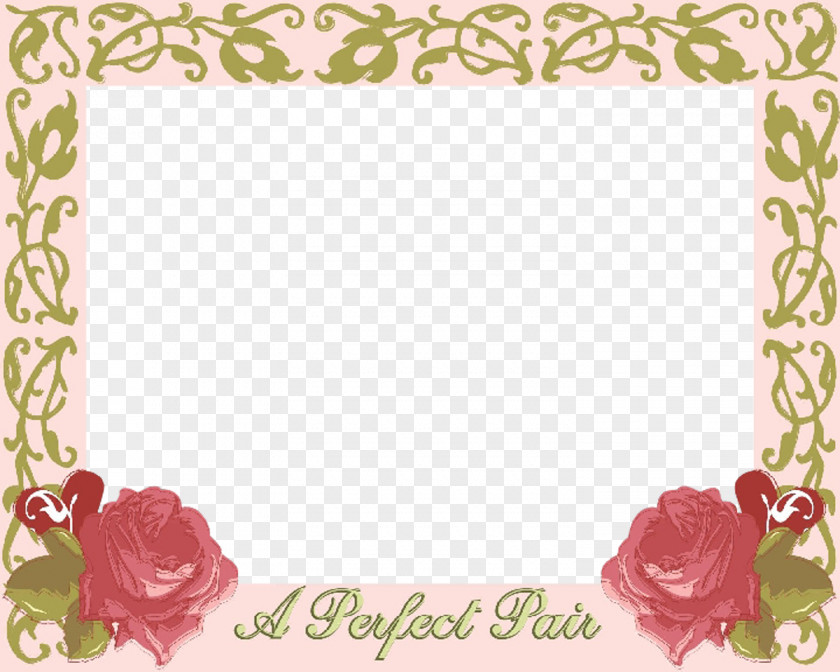Image Wedding Frame Invitation Picture Frames Garden Roses PNG