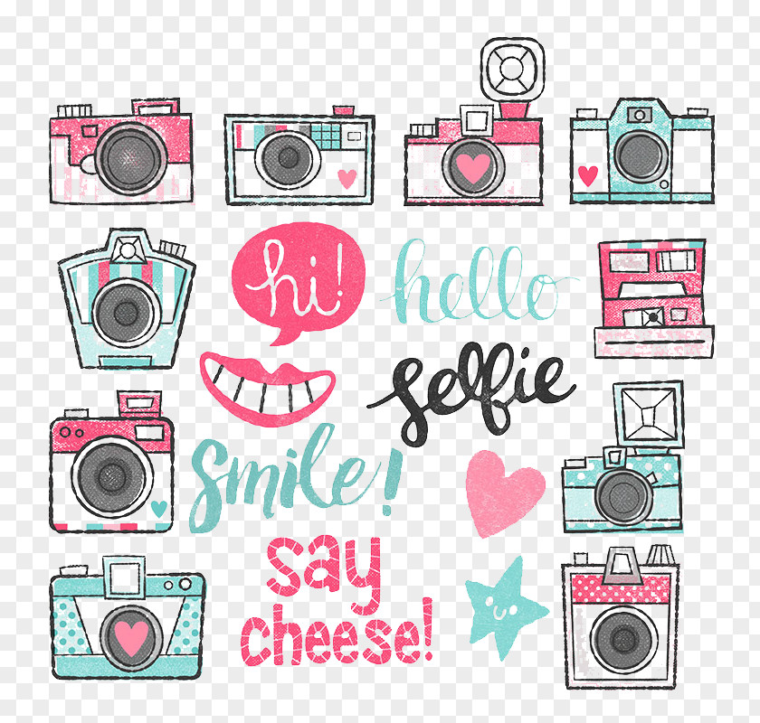 Lovely Hand-painted Various Camera Graphic Design Creativity Illustration PNG