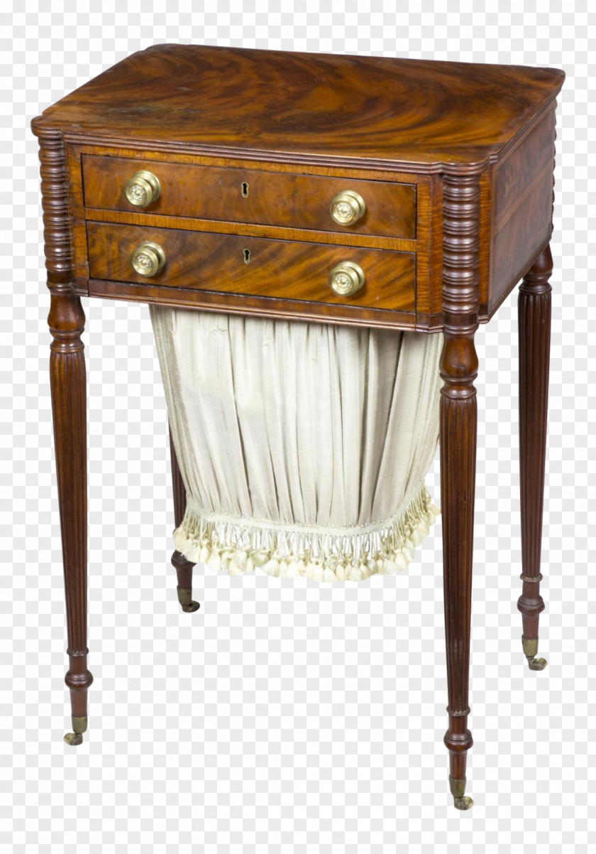 Mahogany Bedside Tables Drawer Sewing Table PNG