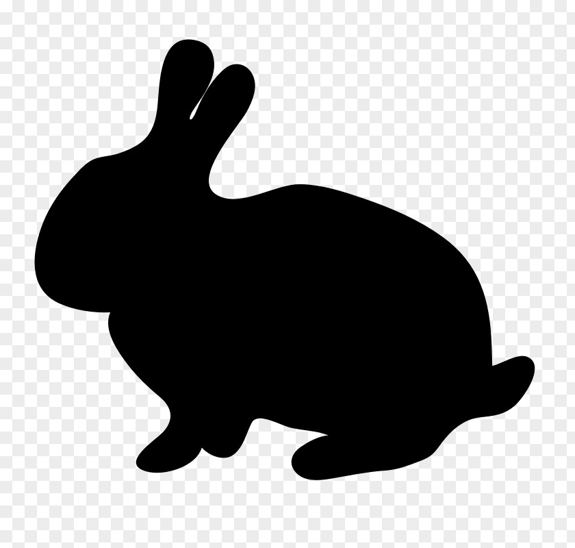 Rabbit Rabbits And Hares Hare Black-and-white Silhouette PNG