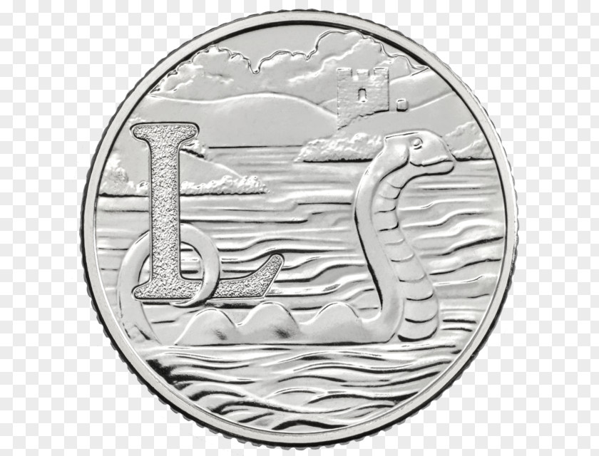 Coin Loch Ness Monster Royal Mint Angel Of The North Ten Pence PNG