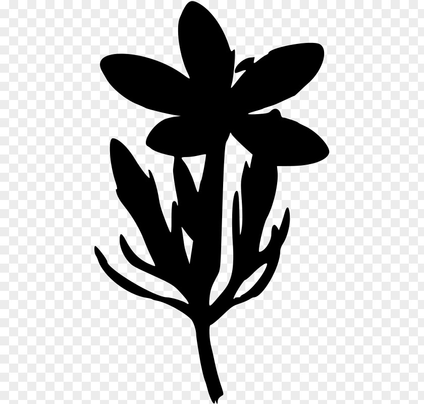 Silhouette Flower Clip Art PNG