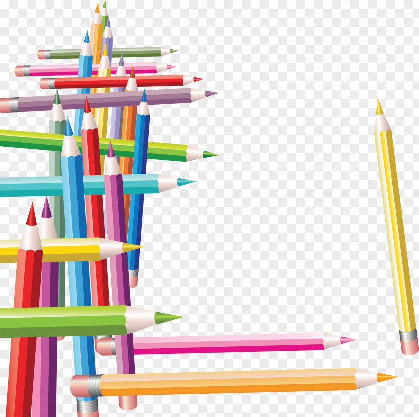 Color Pencil Paper Colored PNG