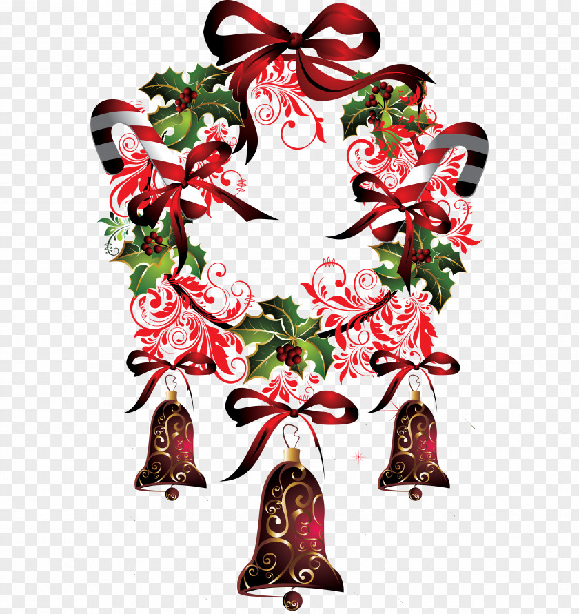 Creative Christmas Sign Ornament Wreath PNG