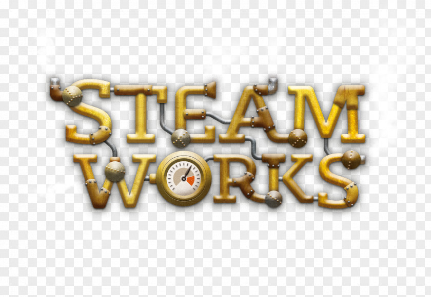 Hologram Video Game Logo Steam Works Font PNG
