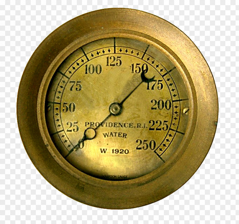 Retro Decorative Barometer Gauge Atmospheric Pressure PNG