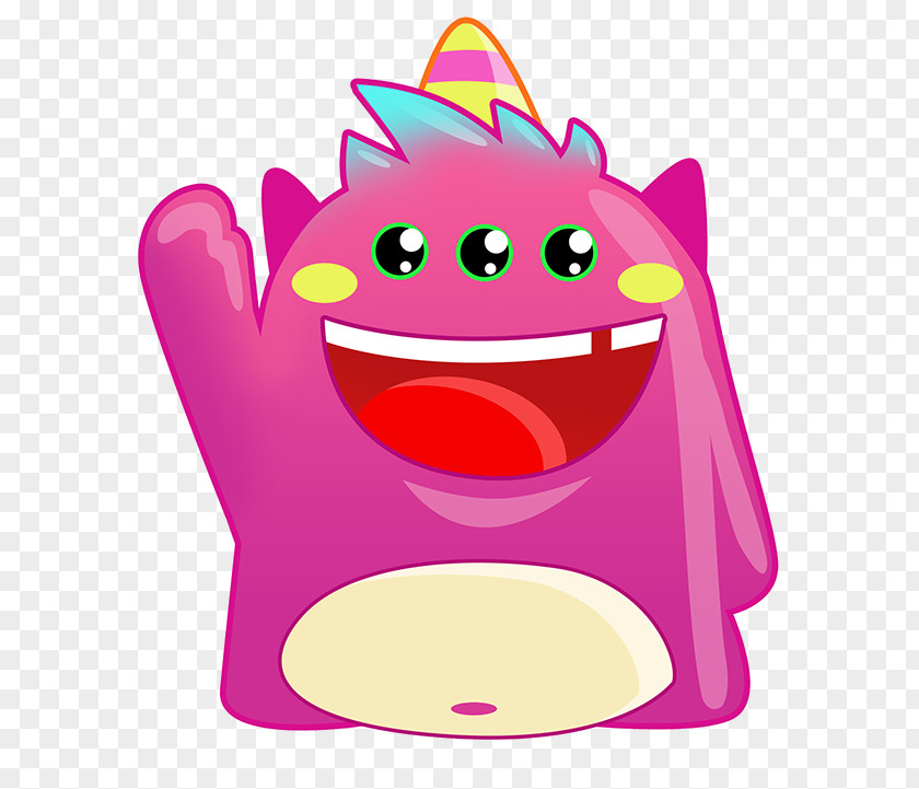 Smiley Pink M Character Clip Art PNG