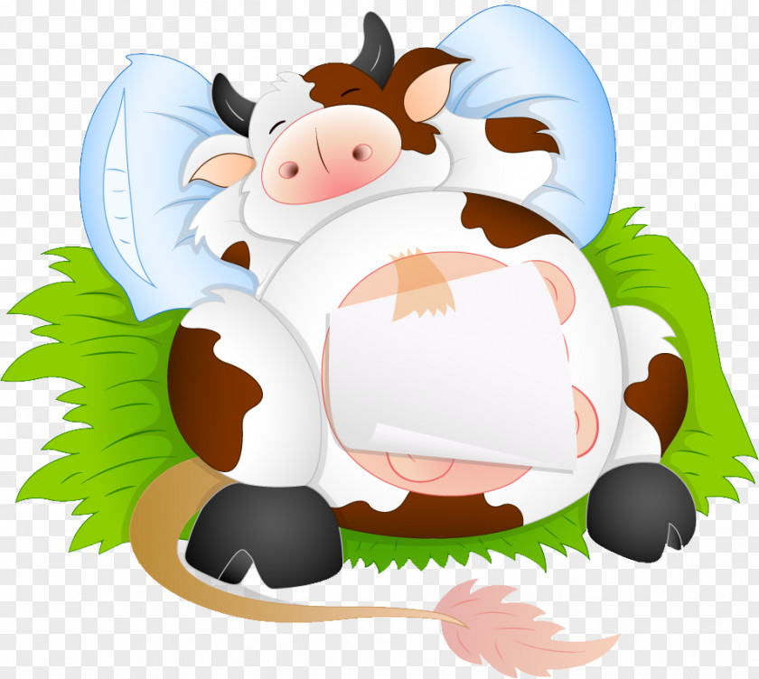 Snoring Cattle Milk Cartoon Royalty-free PNG