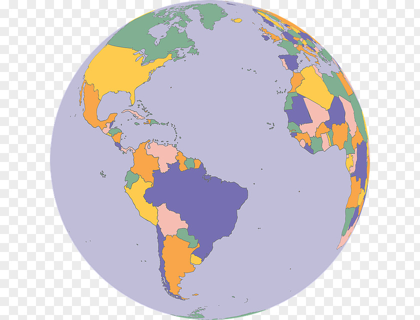 Spanish Language Globe World Map Earth Mapa Polityczna PNG
