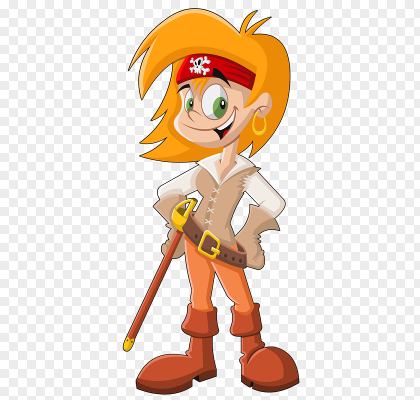 Blonde Pirate Piracy Illustration PNG