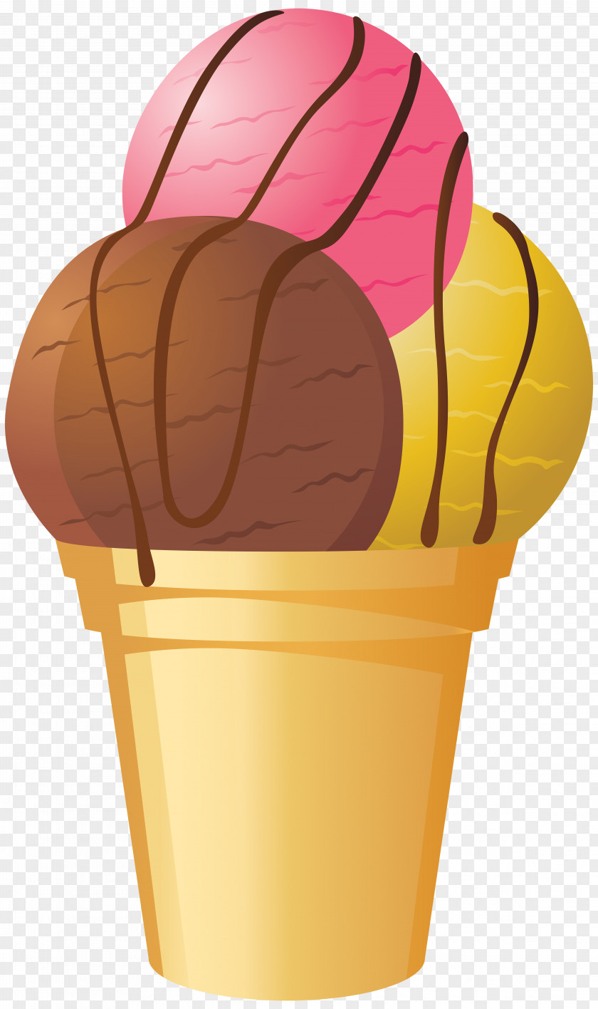 Ice Cream Cones Neapolitan Clip Art PNG