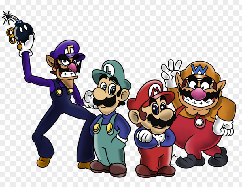 Mario Bros Super Bros. & Wario Luigi PNG
