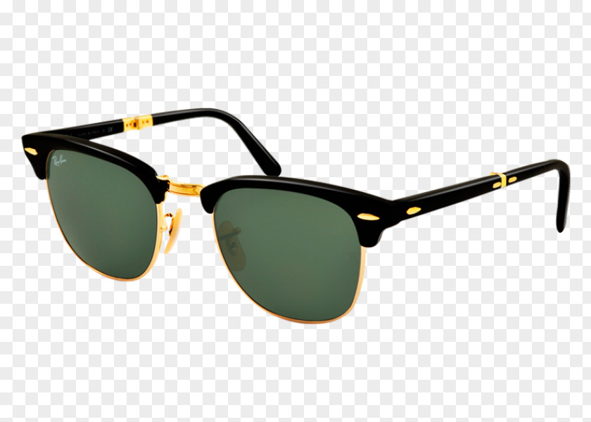 Ray Ban Ray-Ban Clubmaster Folding Classic Sunglasses PNG