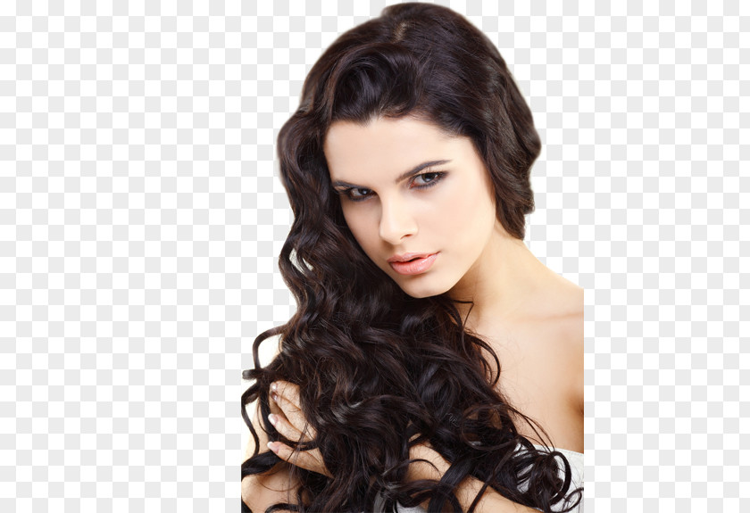 Model Hair Coloring Long Care Styling Products PNG