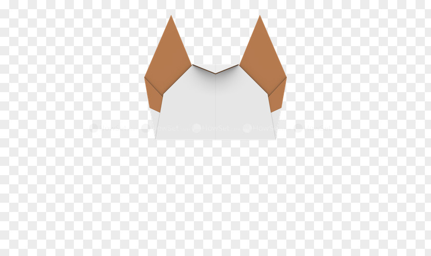 Origami Dog Paper Triangle Line PNG