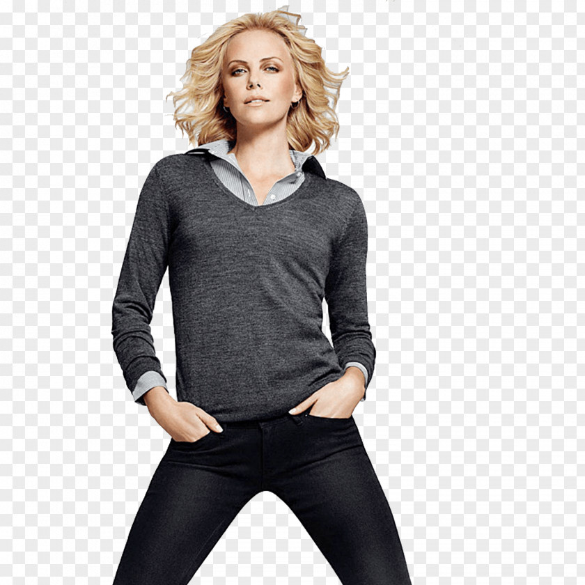 Charlize Theron Transparent Image Sara Deever Uniqlo Fashion Clothing Film PNG