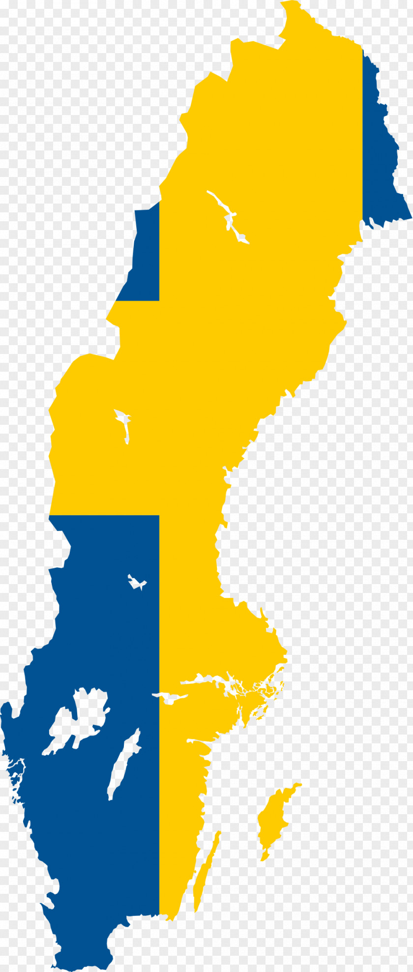 Flag Of Sweden Blank Map PNG