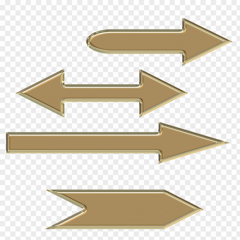 Gold Gilding Arrow PNG