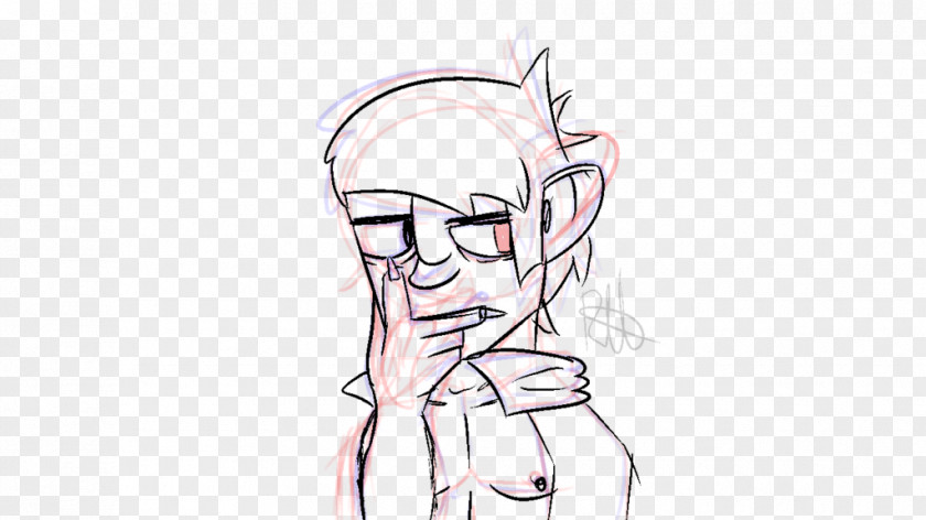 Murdoc Ear Drawing Line Art Sketch PNG